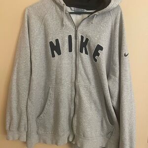 Vintage Y2K Nike Gray Zip-Up Hoodie
